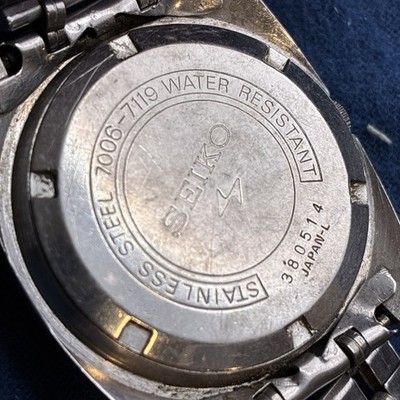 Men's JAPAN Vintage 1972 AUTOMATIC Watch SEIKO 7006-7119. Navy