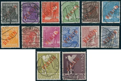 BERLIN 1949, MiNr. 21-34, sauber gestempelt, gepr. Schlegel, Mi. 900,- - Bild 1 von 2