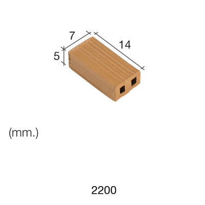 Aedes Ars Red Brick 7 x 14 x 5 (Packung mit 150 Ziegeln)