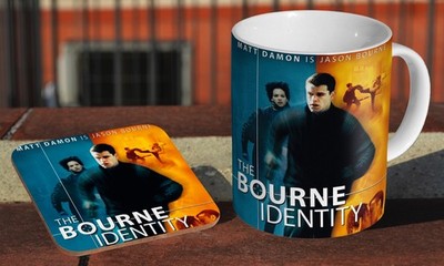The Bourne Identity 2002 - Keramik Kaffee-/Teetasse + passender Untersetzer