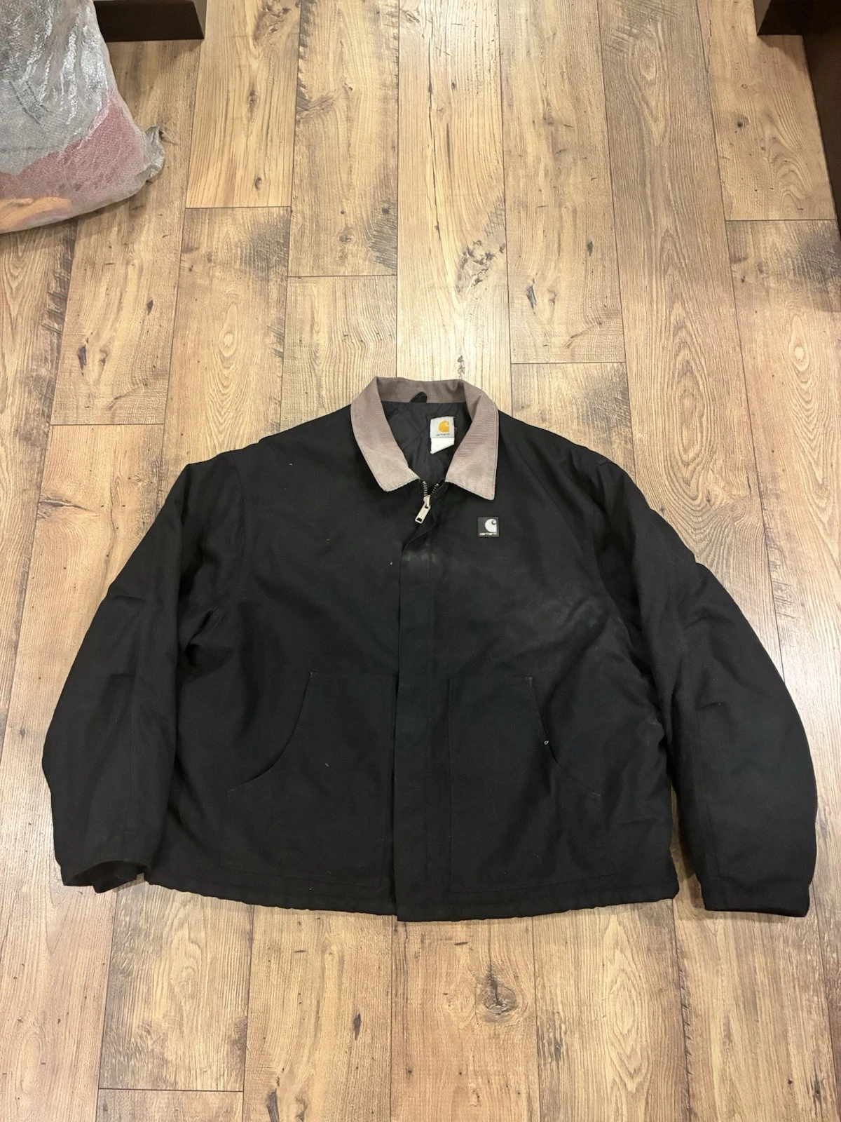 Vintage Carhartt Insulated Canvas Workwear Cropped Arctic Jacket Size 3XL