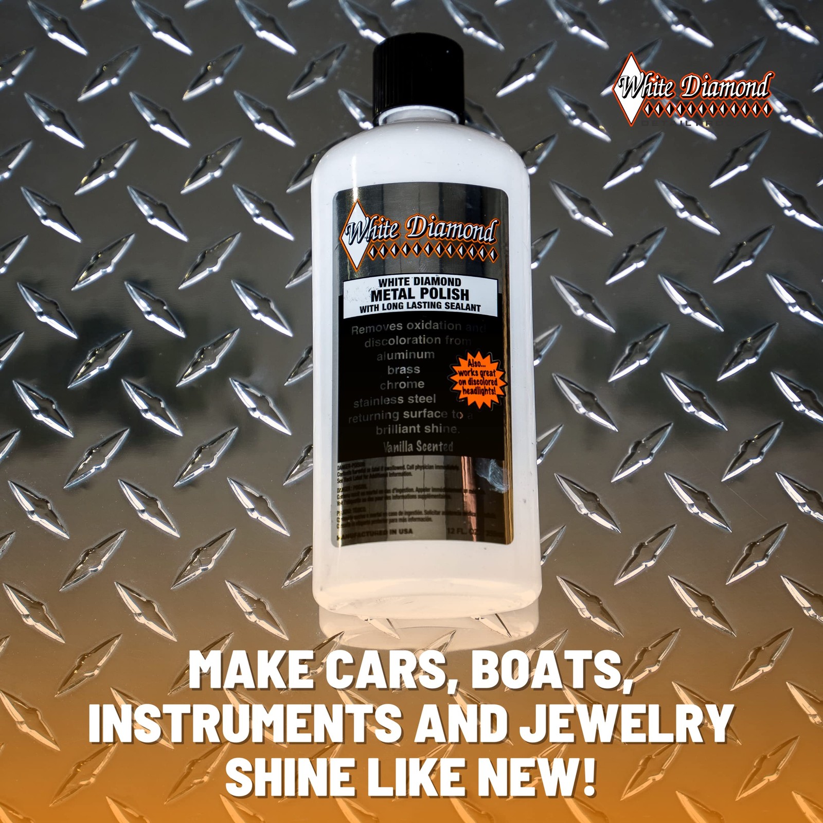 Metal Polish with Long Lasting Sealant, 12 fl oz is a Cleaner, Polisher and p...