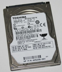 Toshiba MK3261GSYN 320GB SATA 2.5'' PCB: G002872A MDK 339V-0W