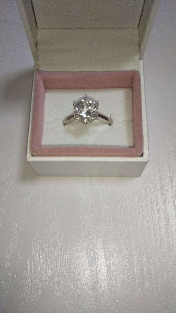 Sterling Silver Platinum Coated 4 Carat Solitaire Cubic Zirconia Ring 18 YK832