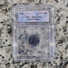 LIMITED 1 OF 1000  SILVER 1961 Roosevelt Dime 10C Nebula Finish ICG Gem Unc