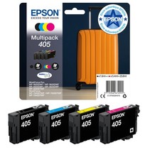 Multipack 405 Valise, Cartouches d'encre d'origine, 4 couleurs: Noir, Cyan