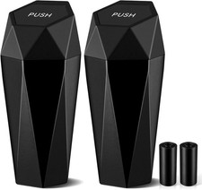 Car Trash Can with Lid, Diamond Design Small Automatic Portable Trash Can, Easy