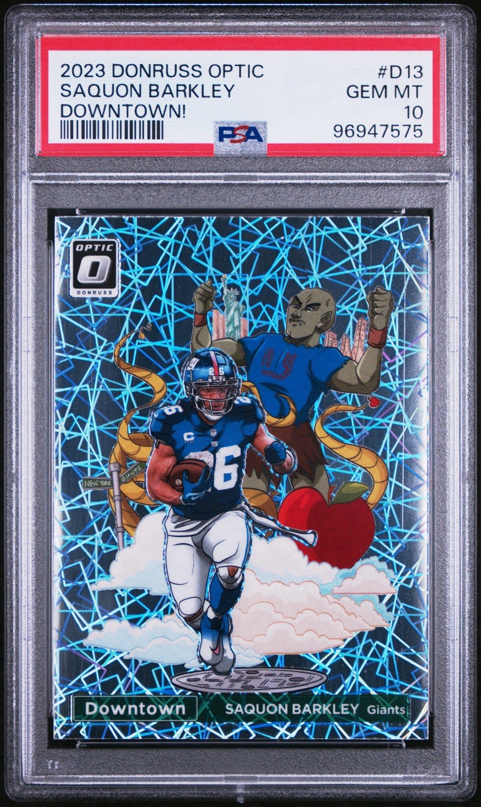 2023 PANINI DONRUSS OPTIC SAQUON BARKLEY #D13 DOWNTOWN PSA 10