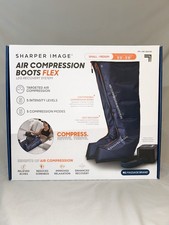 Sharper Image Air Compression Boots Flex Leg Recovery System Small/Medium Blue