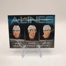 2024-25 Upper Deck Series 1 A-Lines Jack Hughes, Timo Meier, Jesper Bratt #AL-18