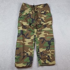 Vintage Baggy Camo Military Army BDU Trousers Size M Short Field Pants Stretch