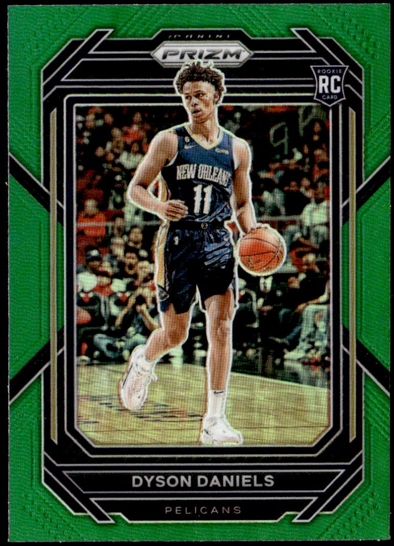 2022-23 Panini Prizm #233 Dyson Daniels Prizms Green Rookie E1