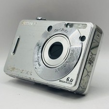 SONY Cyber-shot DSC-W50 Digital Camera Silver Tested Working From Japan