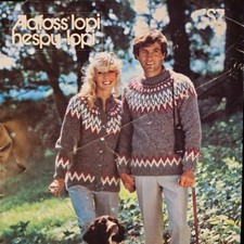 Alafoss S7 Fair Isle Pullover Strickjacke Passe Strickmuster 34-44" DK Original 