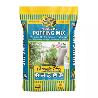Kellogg Organic Premium Outdoor Potting Mix, All Natural Premium Soil 40 qt.