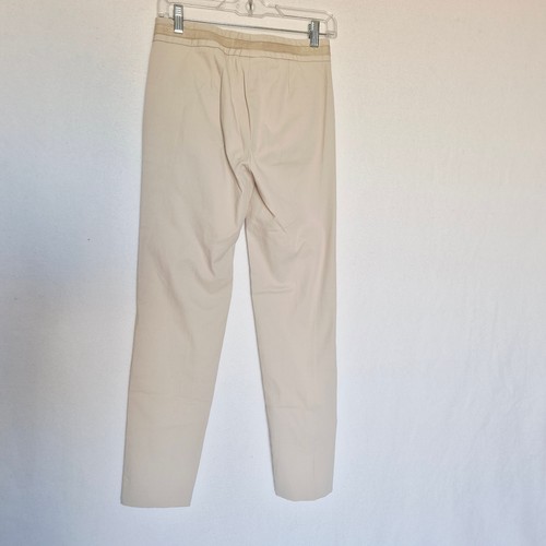 Vintage Gucci Made in Italy Built-In Leather Belt Pants Slim Leg Beige Womens 40 - Bild 3 von 15