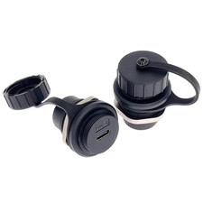 2PCS USB 3.1 Type C Panel Mounting Waterproof Connector, IP67 24 Pins Female to