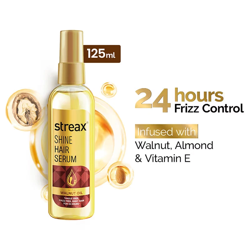 Streax Hair Serum With Walnut Oil For Dry & Frizzy Hair (125ml)