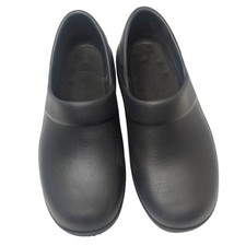Crocs Lock Women Size 8 Clogs Work Shoes Black Non Slip Non Marking No Insoles R