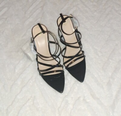 MY SOFT STRAP HEELS BLACK PATENT LEATHER 