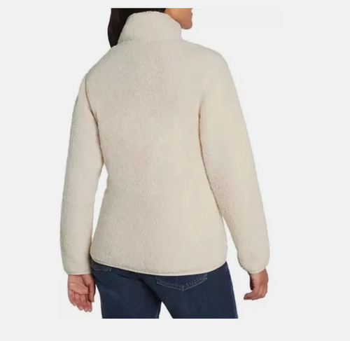 Eddie Bauer Fleecejacke Damen (Größe S) Full Zip leicht elfenbein Sherpa - Bild 2 von 4