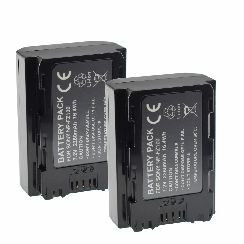 2x Li-ion Battery for Sony Alpha a7S III (ILCE7SM3/B) a7 IV