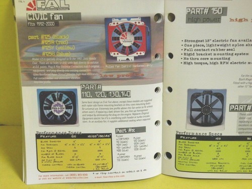 2001 FLEX-A-LITE Engine Cooling Fans & Motors CATALOG MANUAL 67PG APP GUIDE SIGN - Bild 3 von 3