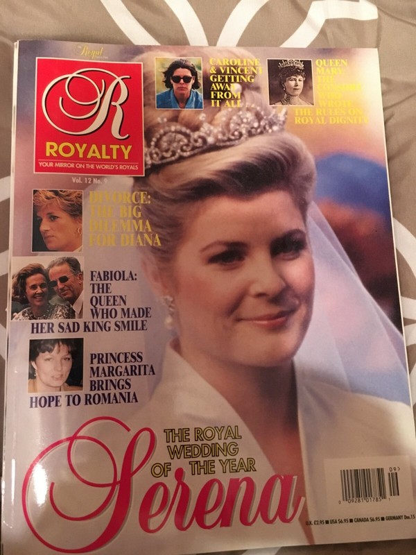 Royal Monthly Magazine Vol 12 No 9  1993 Diana, SerenaBritish Royalty MINT