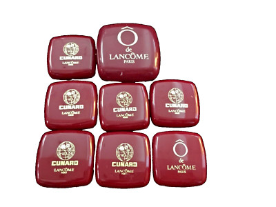 Set 8 Lancome perfume soaps travel & reg sise Vintage in the cases unused