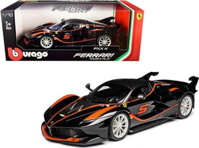 Ferrari FXX-K #5 Fu Songyang Black with Gray Top and Orange Stripes 1/18 Diecast