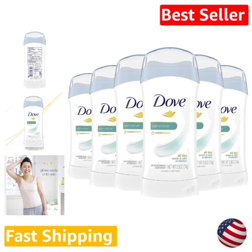 Invisible Solid Sensitive Antiperspirant Deodorant Stick - Women's Pack of 6