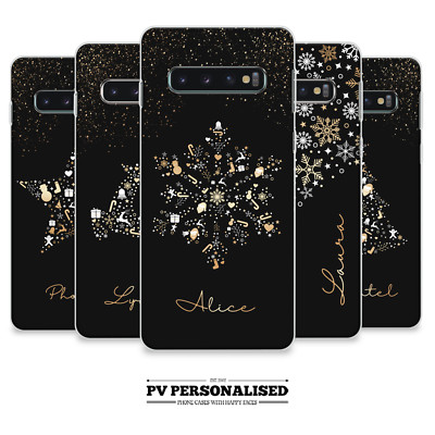 Personalisierte Handyhülle Name Initialen Silikon Cover für Samsung S10 S20 S21