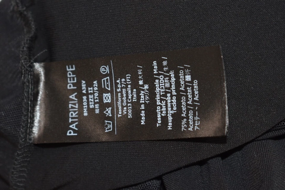 Patrizia Pepe Jersey Black Top Size Medium On Sale rg - Image 3 of 4