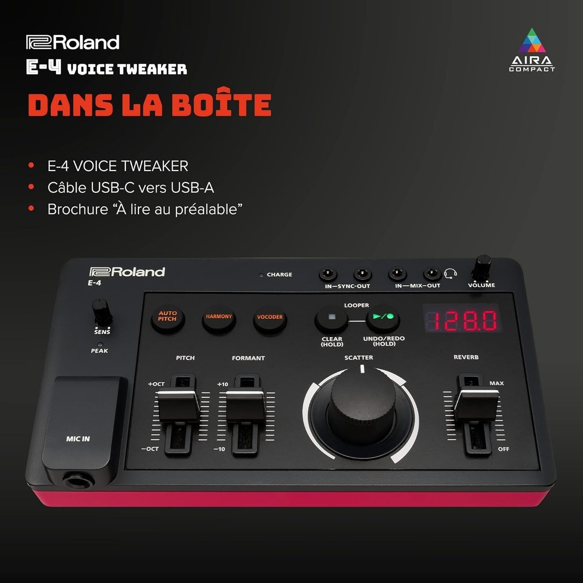 鍵盤楽器 ROLAND E-4 VOICE TWEAKER Roland Aira Compact E-4 Voice Tweaker MICROPHONE RIG – Kraft