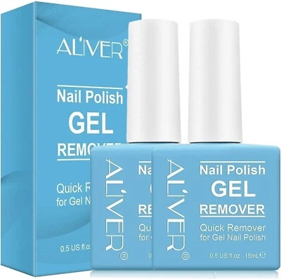 ALIVER Magic Gel and Acrylic Nail Polish Soak-Off 6 only minutes polish Remover - 15ml