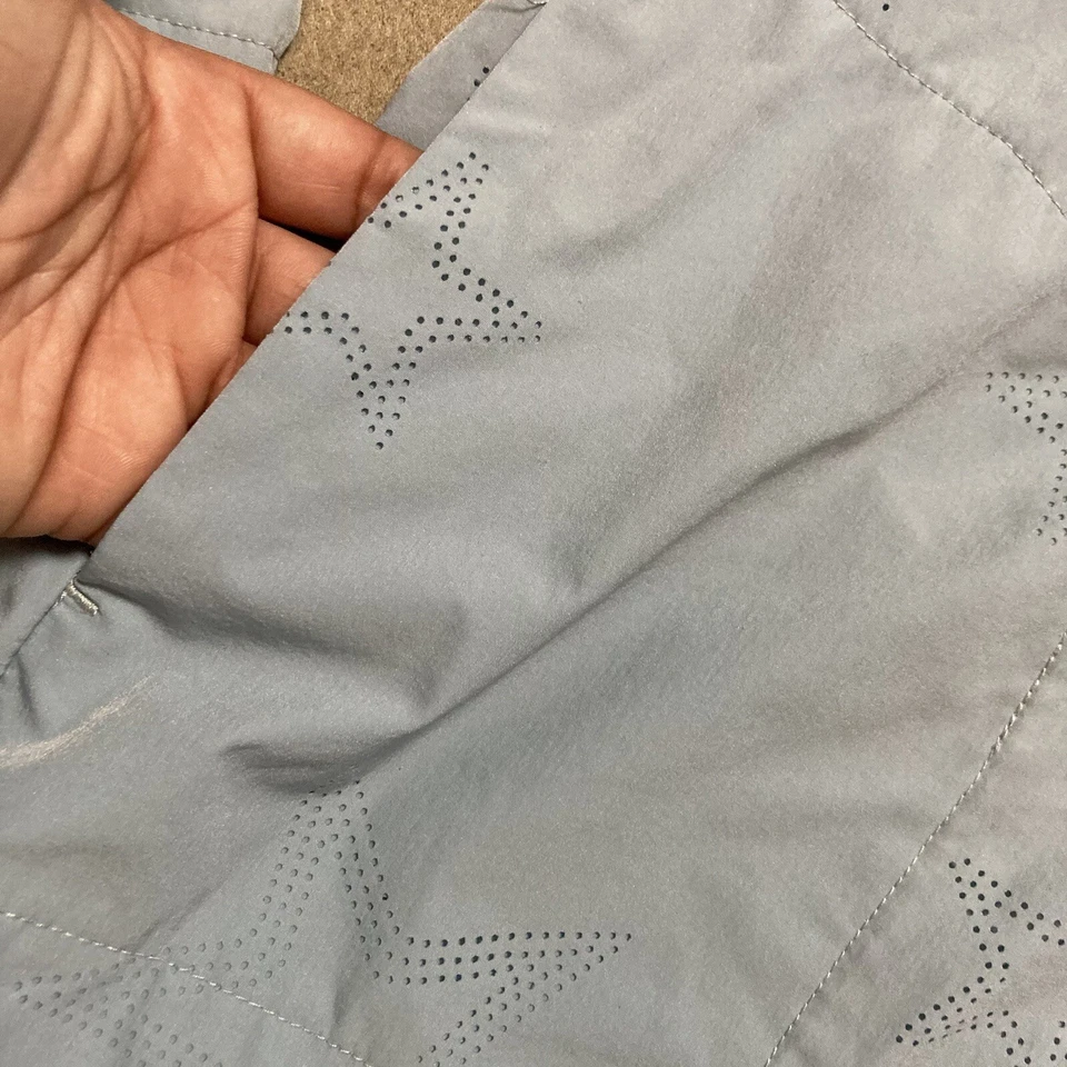 Chaqueta cortavientos ligera Nanette Lepore para mujer XL azul estrella cuello alto Foto 3 de 4