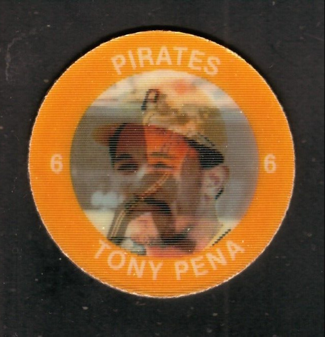 1984 Tony Pena Pittsburgh Pirates 7Eleven Superstar Baseball Lenticular Coin