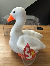 RARE Gracie The Swan TY Beanie Baby 1996 With Errors And PVC Pellets KR Market