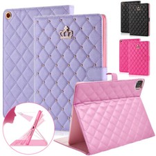Luxury Tablet Case For iPad 7 8 9/10th Gen 10.2"10.9"Flip Crown Protective Cover
