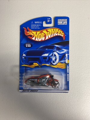 2000 Hot Wheels Scorchin' Scooter Orange Motorcycle Collector No