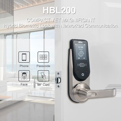 ZKTeco HBL200 Smart Door Lock with Facial Recognition Passcode Biometric Lock