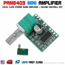 PAM8403 3W Stereo Audio Power Amplifier Board Module with Volume Control Pot USA