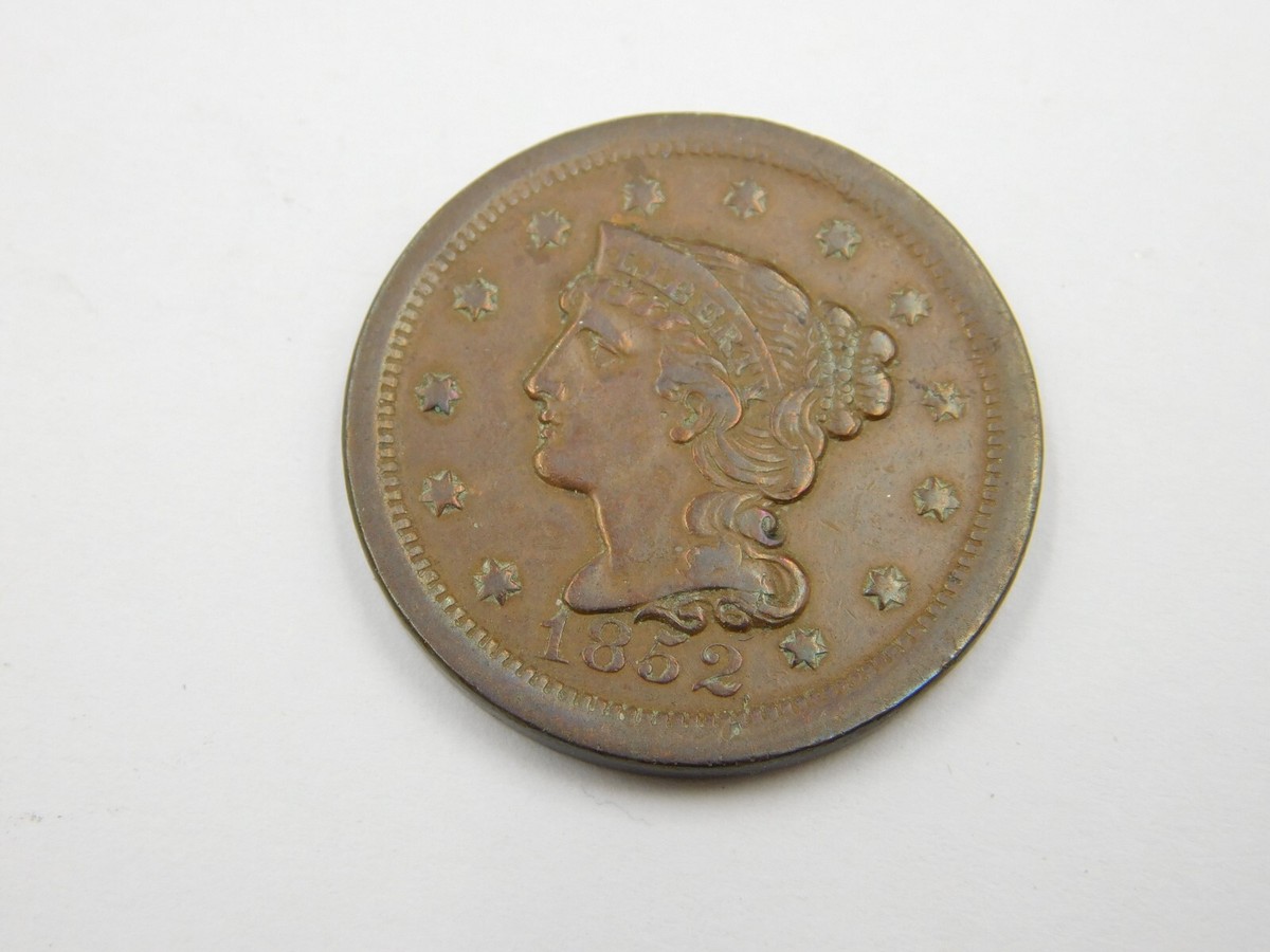 1852 1c Braided Hair Large Cent (1183) | eBay