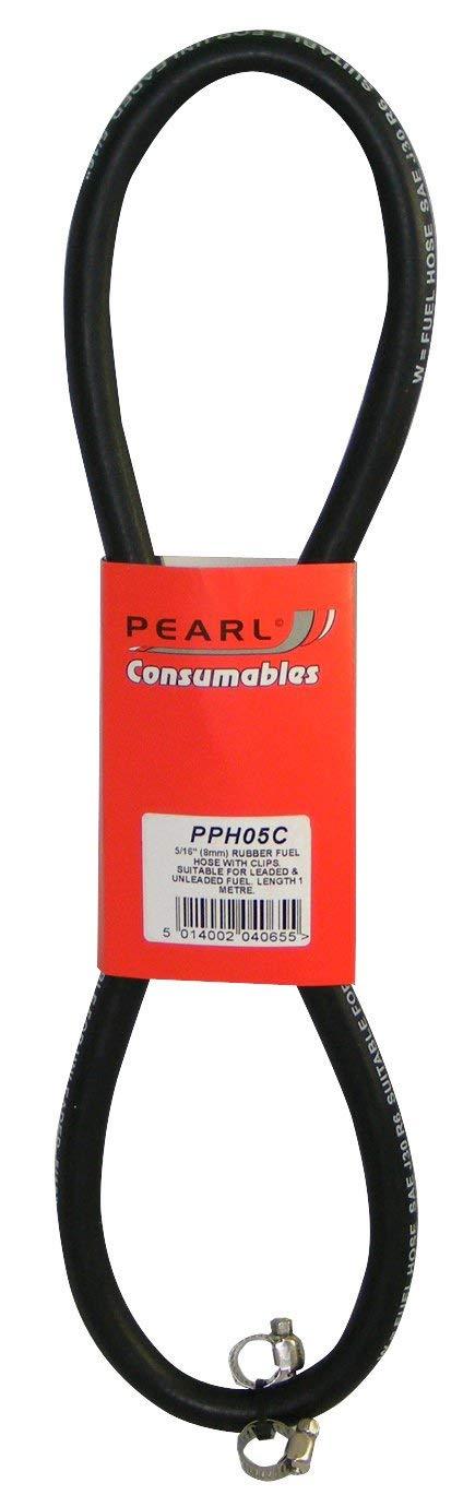 Rubber Fuel Hose & Clips 5/16"" (8mm) inside diameter x 1m  PPH05C