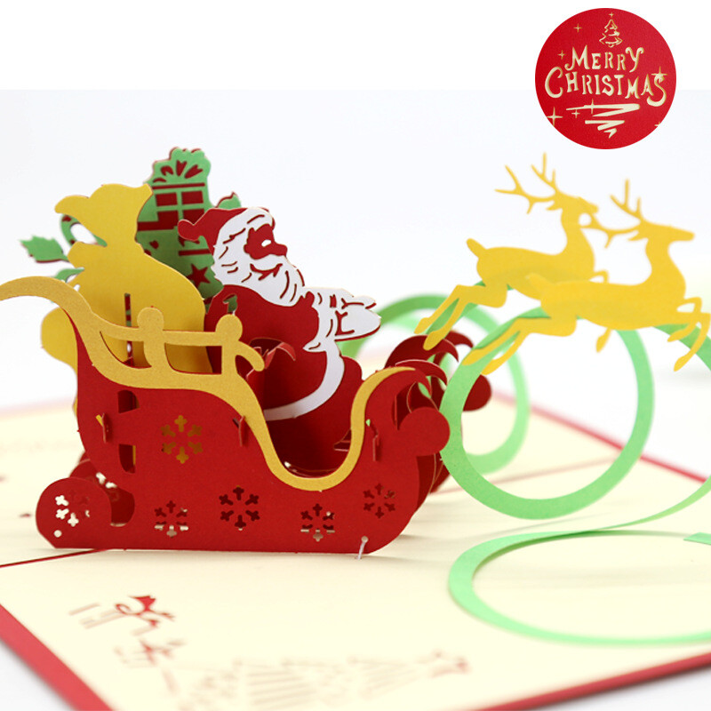 3D Pop-Up ‘Merry Christmas’ Greeting Card – Red & Festive, Iconic Holiday Design