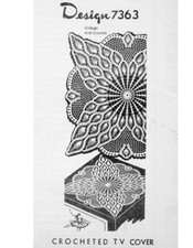 Vintage Crochet Pineapple Square Doily Cloth Pattern 3 sizes Mail Order 7363