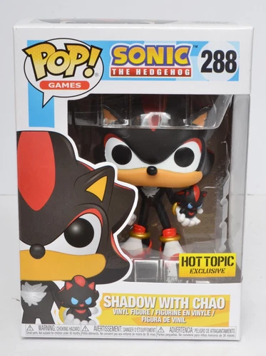 Funko Pop 'Games' SHADOW WITH CHAO Sonic the Hedgehog Figure #288 Hot Topic NRFB