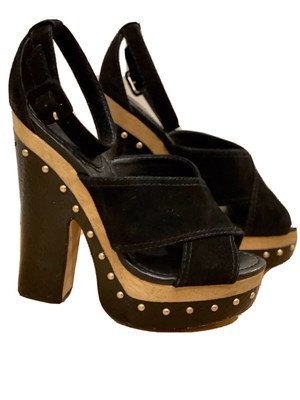 black clog sandals