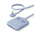 Anker Nano Charging Station(67W Max), 6-in-1 USB C Power Strip Ice Lake Blue