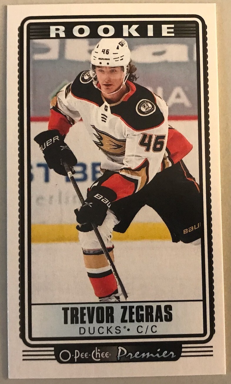 Trevor Zegras #P-40 Hockey Cards 2021 O Pee Chee Premier Tallboys trading card — raw and PSA graded price guide